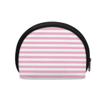 Pink And White Striped Pattern Print Coin Purse