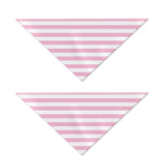 Pink And White Striped Pattern Print Dog Bandana