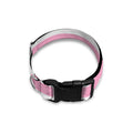 Pink And White Striped Pattern Print Dog Collar