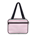 Pink And White Striped Pattern Print Double Strap Bible Bag