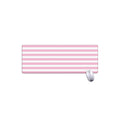 Pink And White Striped Pattern Print Extended Mouse Pad