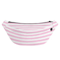 Pink And White Striped Pattern Print Fanny Pack