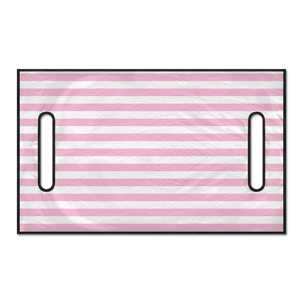 Pink And White Striped Pattern Print Golf Cart Seat Cover