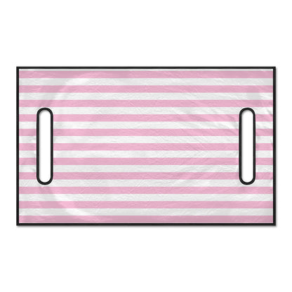 Pink And White Striped Pattern Print Golf Cart Seat Cover