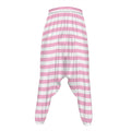 Pink And White Striped Pattern Print Hammer Pants