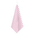 Pink And White Striped Pattern Print Hand Towel