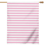 Pink And White Striped Pattern Print House Flag