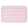 Pink And White Striped Pattern Print Indoor Door Mat