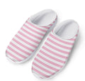 Pink And White Striped Pattern Print Mesh Casual Shoes