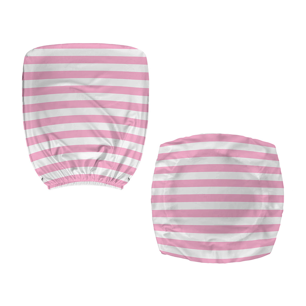 Pink And White Striped Pattern Print Office Chair Cover