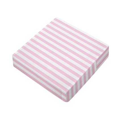 Pink And White Striped Pattern Print Outdoor Seat Cushion Cover