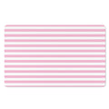 Pink And White Striped Pattern Print Polyester Doormat