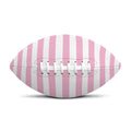 Pink And White Striped Pattern Print Rugby Ball