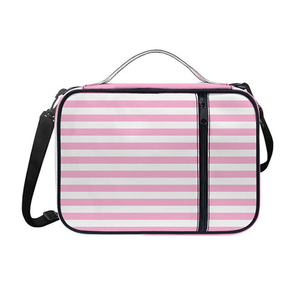Pink And White Striped Pattern Print Shoulder Strap Bible Bag
