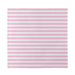 Pink And White Striped Pattern Print Silk Bandana