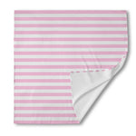 Pink And White Striped Pattern Print Silk Bandana