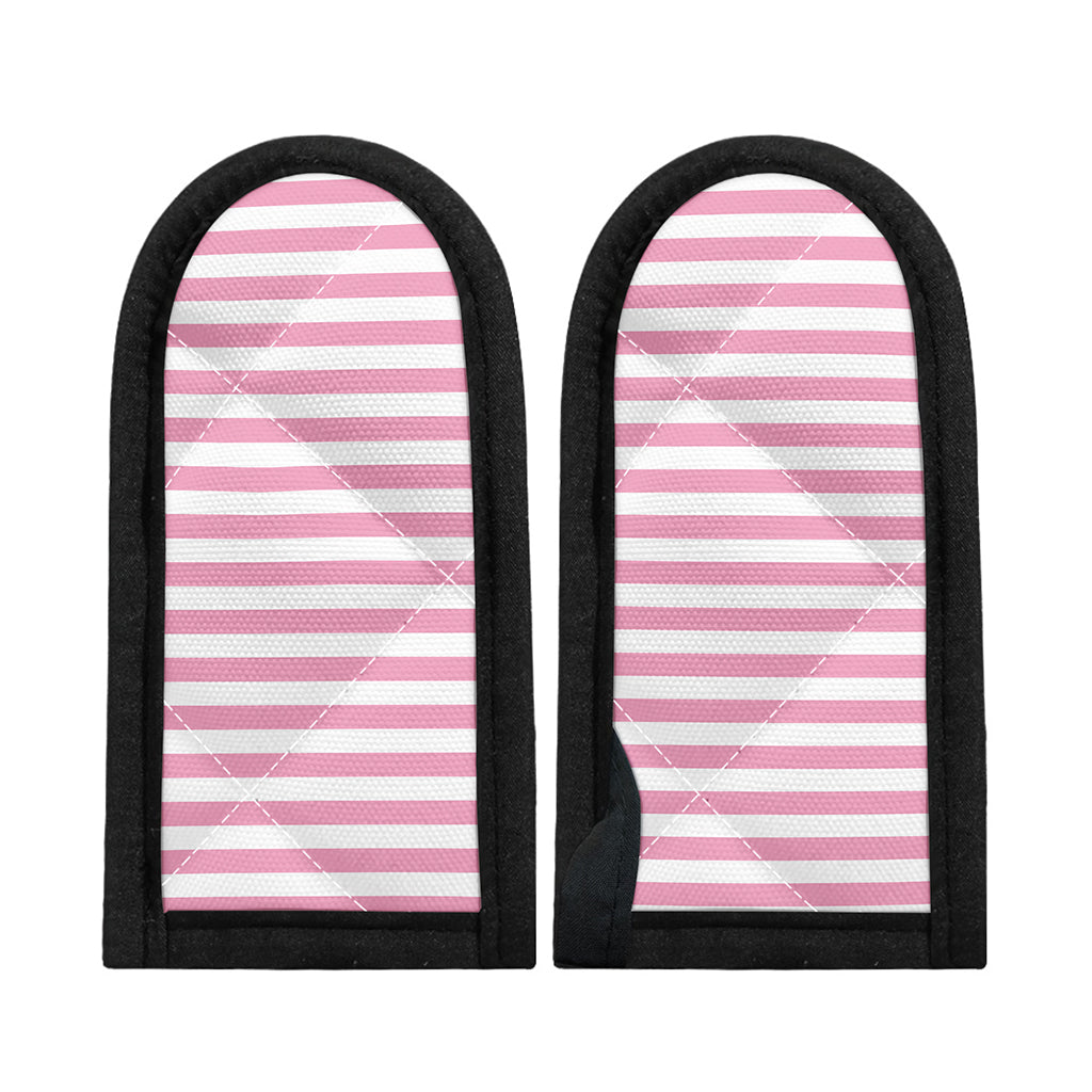 Pink And White Striped Pattern Print Skillet Handle Cover