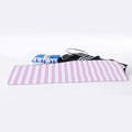 Pink And White Striped Pattern Print Sports Towel