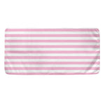 Pink And White Striped Pattern Print Towel
