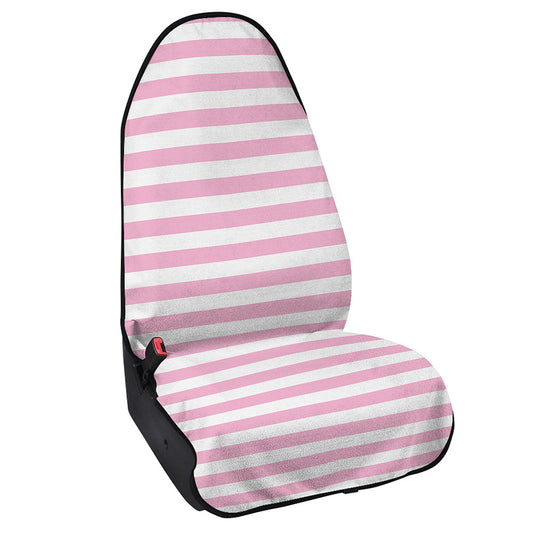Pink And White Striped Pattern Print Waterproof Car Seat Cover