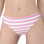 Pink And White Striped Pattern Print Women's Panties