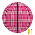 Pink And White Tartan Pattern Print Basketball