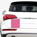 Pink And White Tartan Pattern Print Car Sticker