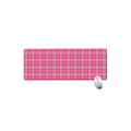 Pink And White Tartan Pattern Print Extended Mouse Pad