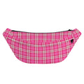 Pink And White Tartan Pattern Print Fanny Pack