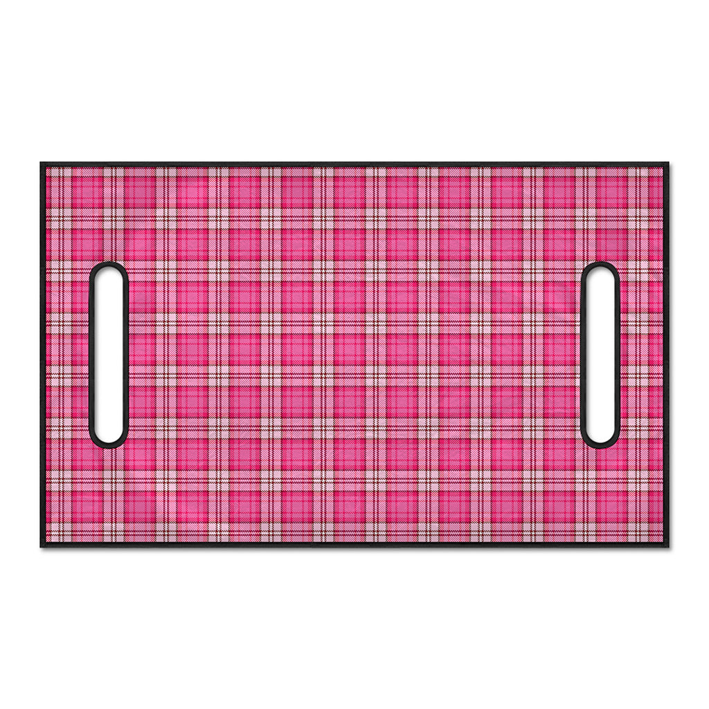 Pink And White Tartan Pattern Print Golf Cart Seat Cover