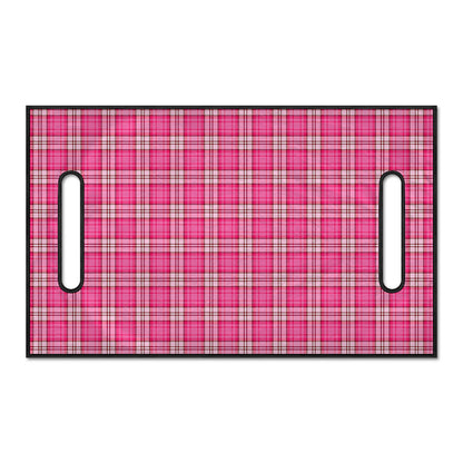 Pink And White Tartan Pattern Print Golf Cart Seat Cover
