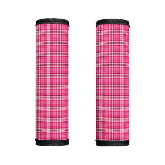 Pink And White Tartan Pattern Print Handle Covers