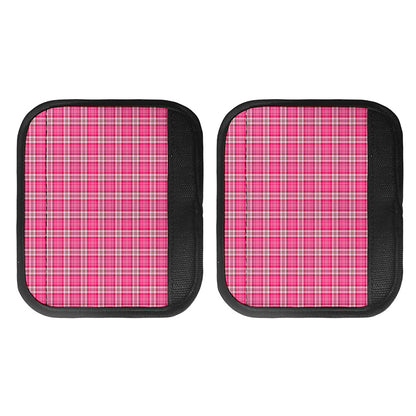 Pink And White Tartan Pattern Print Handle Covers