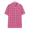 Pink And White Tartan Pattern Print Hawaiian Shirt
