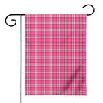 Pink And White Tartan Pattern Print House Flag