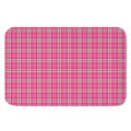 Pink And White Tartan Pattern Print Indoor Door Mat