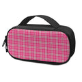 Pink And White Tartan Pattern Print Portable Cooler Travel Case
