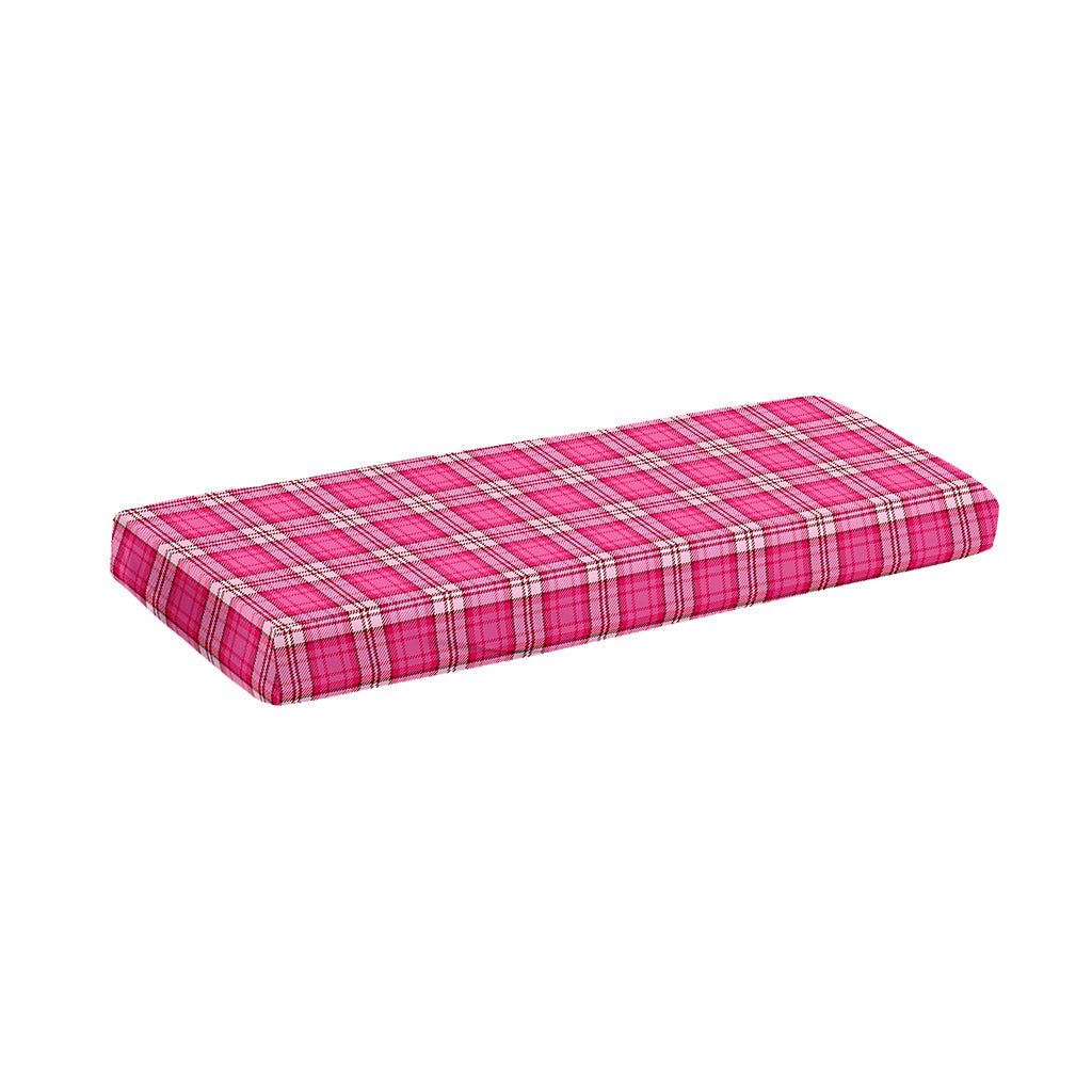 Pink And White Tartan Pattern Print Piano Keyboard Cover