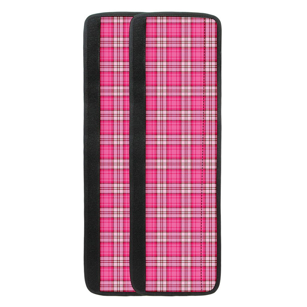 Pink And White Tartan Pattern Print Refrigerator Handle Covers