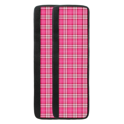 Pink And White Tartan Pattern Print Refrigerator Handle Covers
