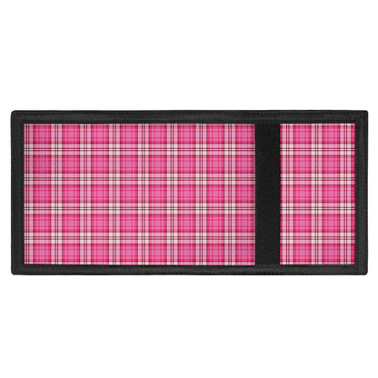 Pink And White Tartan Pattern Print Trifold Wallet