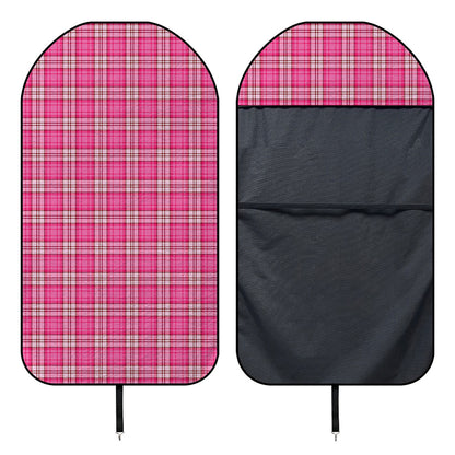 Pink And White Tartan Pattern Print Waterproof Car Seat Cover