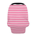 Pink And White Zigzag Pattern Print Baby Seat Cover