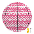 Pink And White Zigzag Pattern Print Basketball