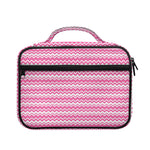 Pink And White Zigzag Pattern Print Briefcase Bible Bag