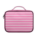 Pink And White Zigzag Pattern Print Briefcase Bible Bag