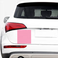 Pink And White Zigzag Pattern Print Car Sticker