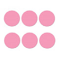 Pink And White Zigzag Pattern Print Coaster Set