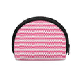 Pink And White Zigzag Pattern Print Coin Purse