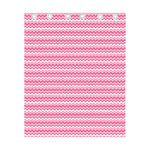 Pink And White Zigzag Pattern Print Curtain